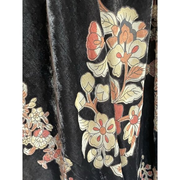 Lovestitch Kimono Leila Burnout Velvet One Size Party Holiday Boho Hippie Top - Picture 4 of 5